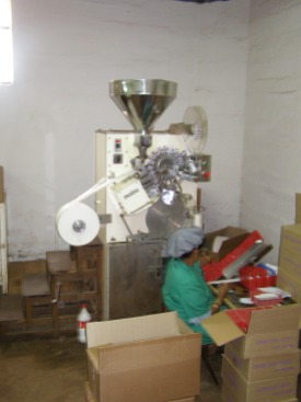 the machine to make the tea bags